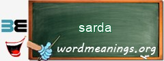 WordMeaning blackboard for sarda